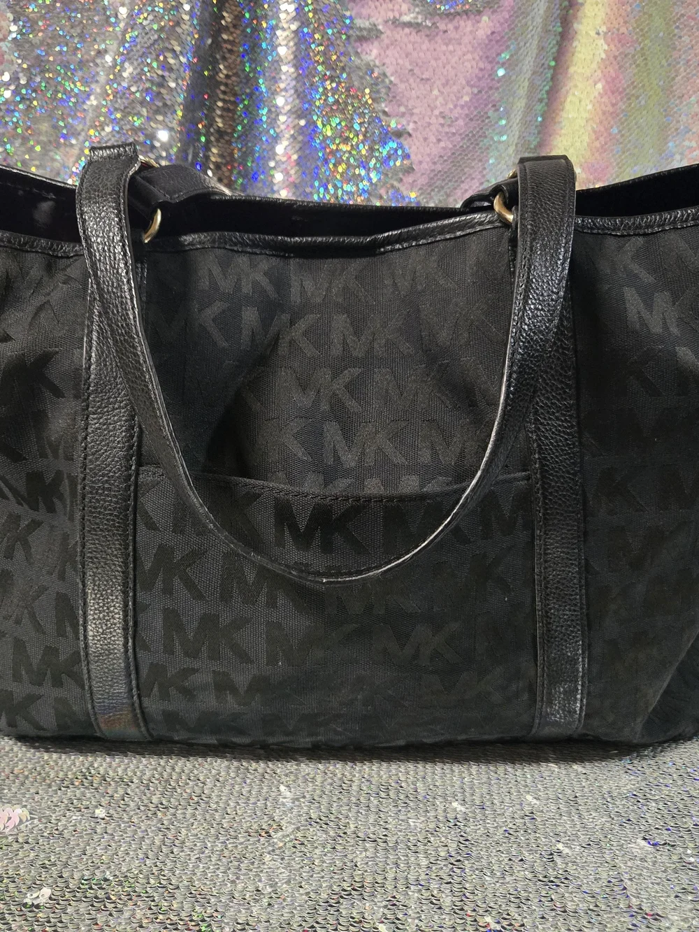 Michael Kors Black Monogram Tote